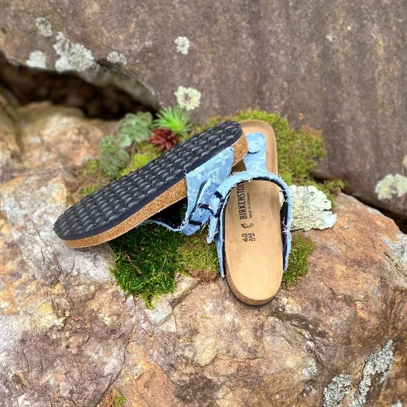 Custom made upcycled Birkenstocks